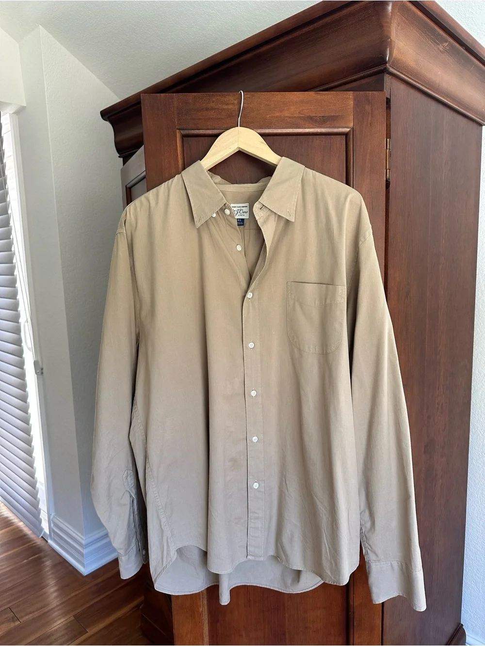 J. Crew Men's Tan Button-Down Shirt